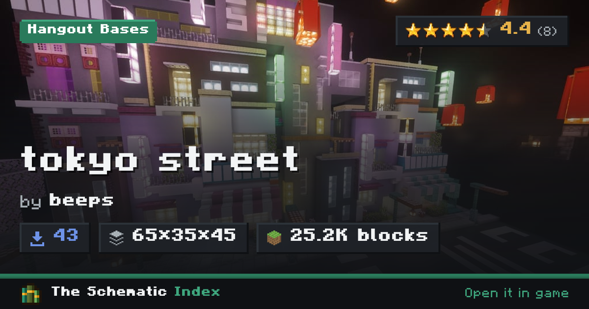 tokyo street · Litematica schematic by beeps | The Schematic Index